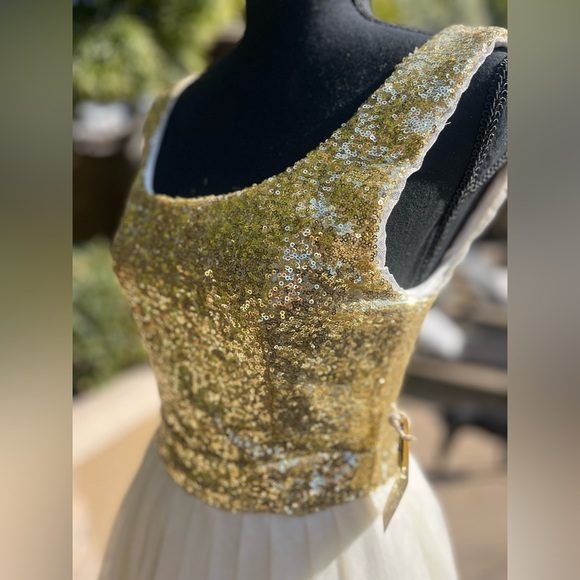 B. Smart Sequined Prom or Formal Dress with Sheer Overlay size 9/10 - Picture 7 of 12